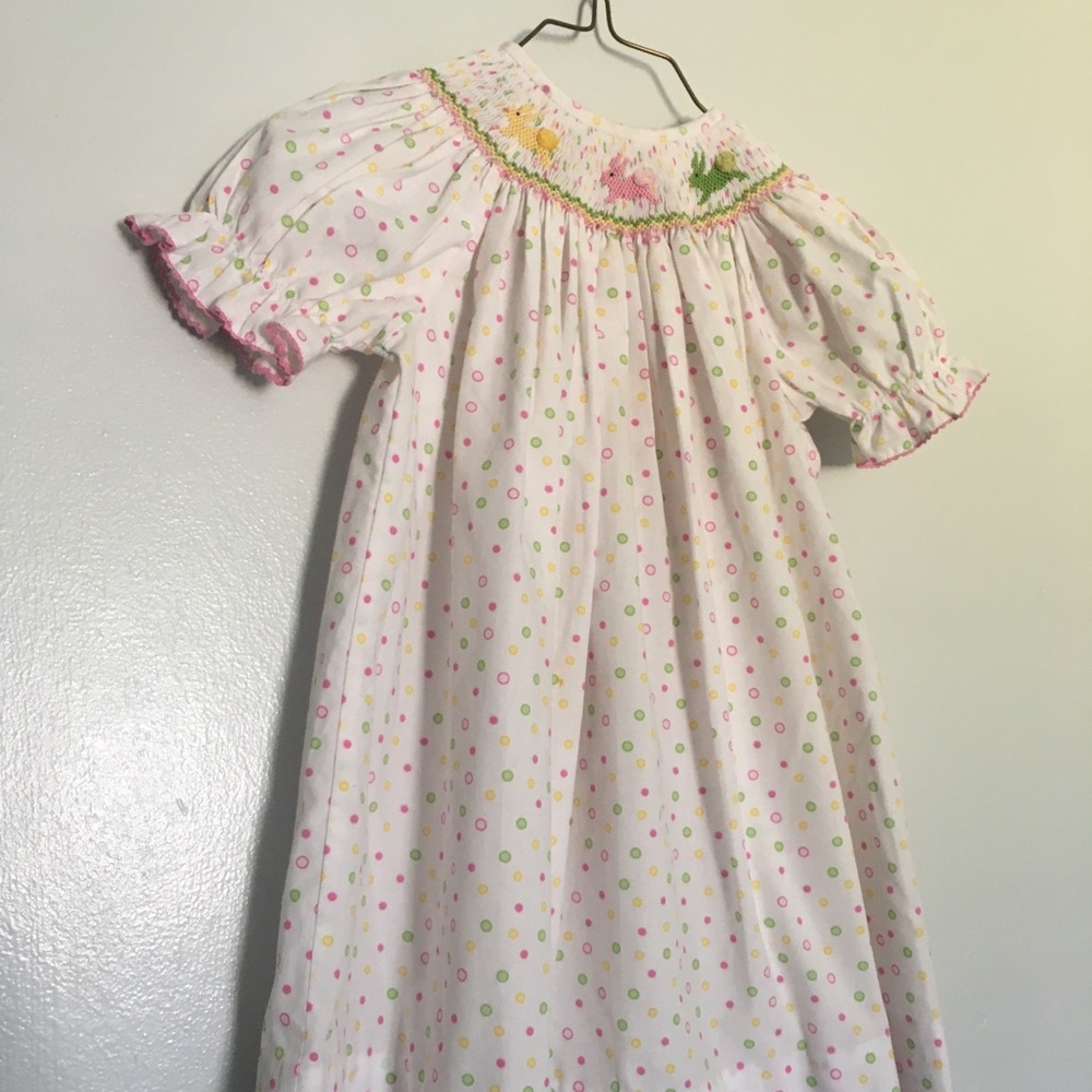 Smocked dress Amanda remembered size 2 bunnies